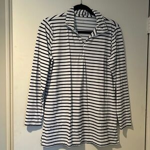 Lands End quarter zip long sleeved tunic rash guard pockets size m/p